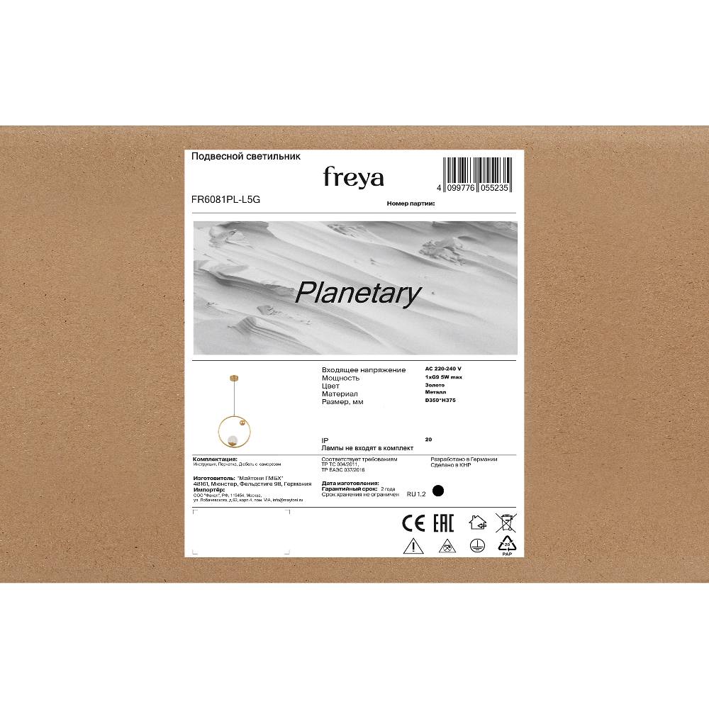 Подвесной светильник Freya FR6081PL-L5G, фото 3